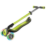 Globber Elite Deluxe Lights Scooter - Lime Green
