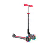 Globber Primo Foldable Lights Scooter - Titanium Red