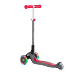Globber Primo Foldable Lights Scooter - Titanium Red