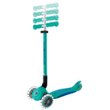 Globber Primo Foldable Plus Lights - Emerald Green & Navy Blue