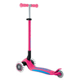 Globber Primo Foldable Plus Lights - Fuchsia & Sky Blue