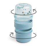 Done By Deer To Go 2-Way Snack Container Small Tiny Farm - Blue