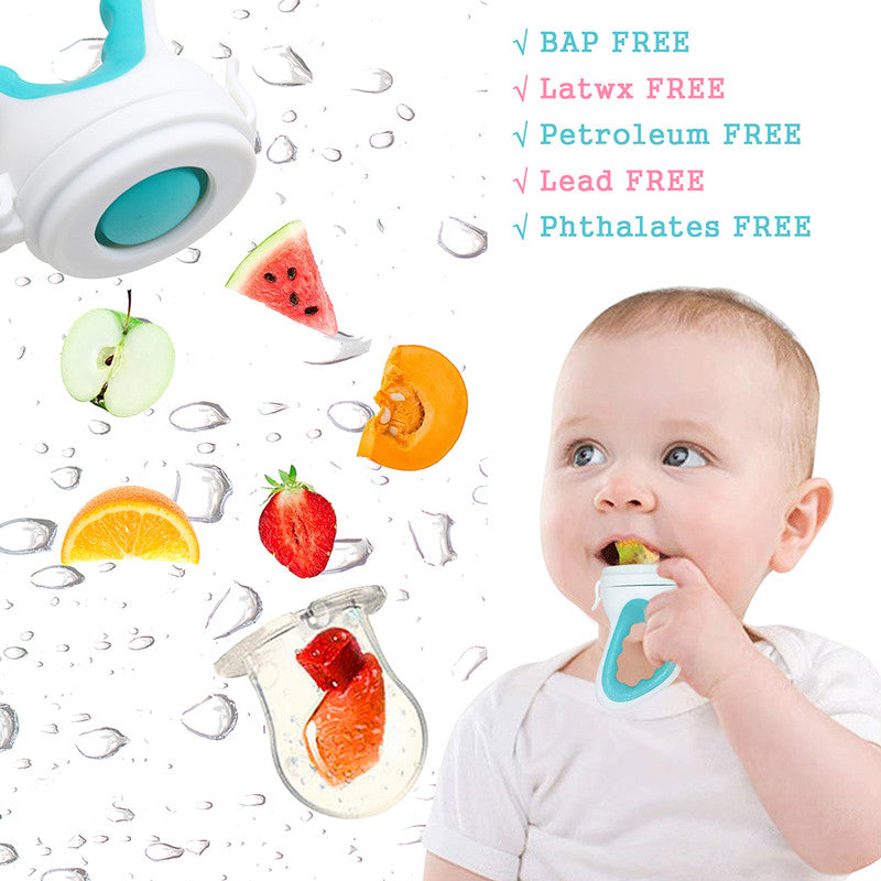 Babyjem Silicone Fruit & Vegetable Feeder - Blue - Laadlee