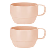 Inochi Amori Short Drinking Cup 350ml - Milky Orange (Pack of 2)