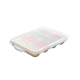 Inochi Amori  8 Cubes Baby Food Freezer Tray with Lid - White