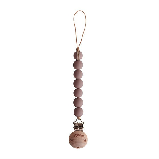 Mushie Pacifier Clips Halo Mauve - Laadlee