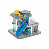 Hape Emergency Services Hq | 2-In-1 Police And Fire Station Complete Play Set With Vehicles And Action Figures