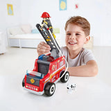 Hape Wooden Fire Truck Playset