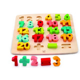 Hape Chunky Number Math Wooden Puzzle - 24Pcs
