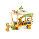 Hape Clio'S Bio Juice Cart Wooden Pretend Playset - 26 Pcs