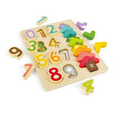 Hape Colours & Numbers Educational Wooden Puzzle - 21Pcs
