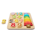 Hape Colours & Numbers Educational Wooden Puzzle - 21Pcs