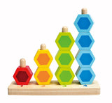 Hape Counting Wooden Stacking Block Building Puzzle