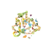 Hape Quadrilla Dino Adventure Marble Run Wooden Toys - 131Pcs