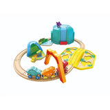 Hape Dinosaur Wooden Train Bucket Set