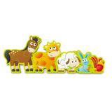 Hape Double Sided Numbers And Farm Animal Puzzle - 10Pcs