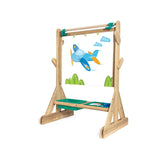 Hape Wooden Double-Sided Classic Outdoor Art Easel With Accessories