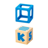 Hape-Educational Grip-N-Stack Silicone And 10Pcs Wood Blocks With Numbers And Patterns