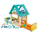 Hape Furry Friend Vet Set Includes Wooden Veterinary Fully Furnished Dolls House With Animals And Accessories - 30Pcs