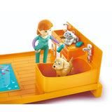 Hape Furry Friend Vet Set Includes Wooden Veterinary Fully Furnished Dolls House With Animals And Accessories - 30Pcs