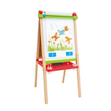 Hape Little Artist's 4-In-1 Adjustable Height Double-Sided Easel