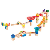 Hape Marble Run Race Track Wooden DIY Marble Run Set - 81Pcs