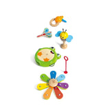 Hape Nature Band Rhythm Kit Musical Wooden Toy Set Includes 5 Instruments Castanet, Maraca, Bell, Xylophone & Tambourine