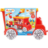 Hape Poly M Fire Rescue Truck Building Playset Construction Blocks -  106Pcs