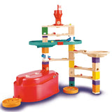 Hape Quadrilla Stack Track Bucket Set Wooden Marble Run Blocks