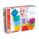 Hape Squeeze Me Blocks Soft Silicone Stacking Toy - 10Pcs