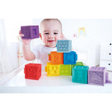 Hape Squeeze Me Blocks Soft Silicone Stacking Toy - 10Pcs