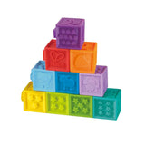 Hape Squeeze Me Blocks Soft Silicone Stacking Toy - 10Pcs