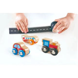 Hape Wooden Tape & Roll Train Push-Along Vehicle Toy
