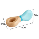 Hape Twist And Shake Wooden Rattle - Blue