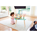 Hape Wooden Railway Train Activity Table With Bead Maze- 6Pcs