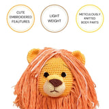 Happy Threads Handmade Crocheted Cute Handmade Asad the Lion 10inch – Orange