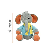 Happy Threads Handmade Crocheted Dusty the Elephant 13inch