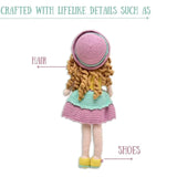 Happy Threads Handmade Crocheted Love & Care Cecilia Doll 15inch