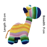 Happy Threads Handmade Crocheted Rainbow Camel 10inch