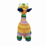 Happy Threads Handmade Crocheted Rainbow Camel 10inch