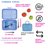 Yumbox Tapas 4 Compartments Lunch Box - Hazy Blue Panther