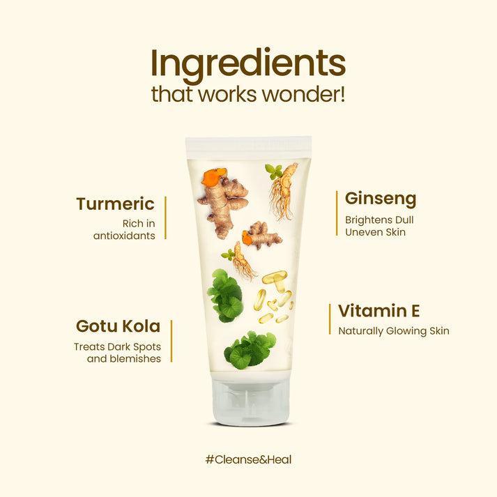 Mother Sparsh Turmeric Healing Face Wash - 100ml - Laadlee