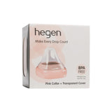 Hegen PCTO Collar And Transparent Cover for Feeding Bottle - Pink