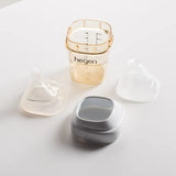 Hegen PCTO Collar and Transparent Cover for Feeding Bottle - White