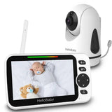 Hellobaby 5.0" LCD Digital Wireless  Baby Monitor, Remote Pan-Tilt-Zoom Camera