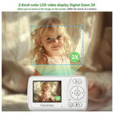 HelloBaby 2.4 inch LCD Video Baby Monitor with Night Vision - White