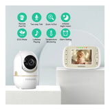 HelloBaby 3.2 inch LCD Video Baby Monitor with Night Vision - Gold