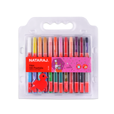 Nataraj Jumbo Hex Oil Pastel 24 Colours With Scrapper In Clamshell Packing