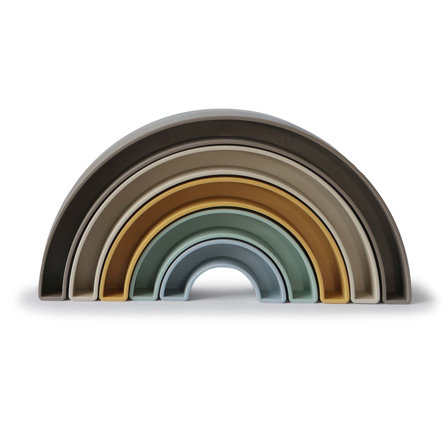 Mushie Stacking Rainbow Hillside - Laadlee