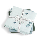 Done By Deer Burp Cloth 3-Pack Gots Lalee - Blue
